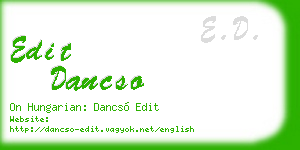 edit dancso business card